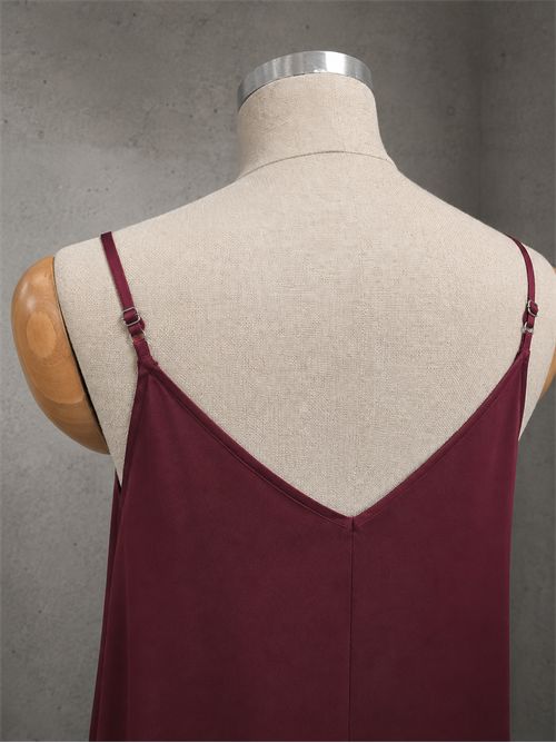 top spallino in raso di viscosa ANGELA DAVIS | QP9AR22BORDEAUX